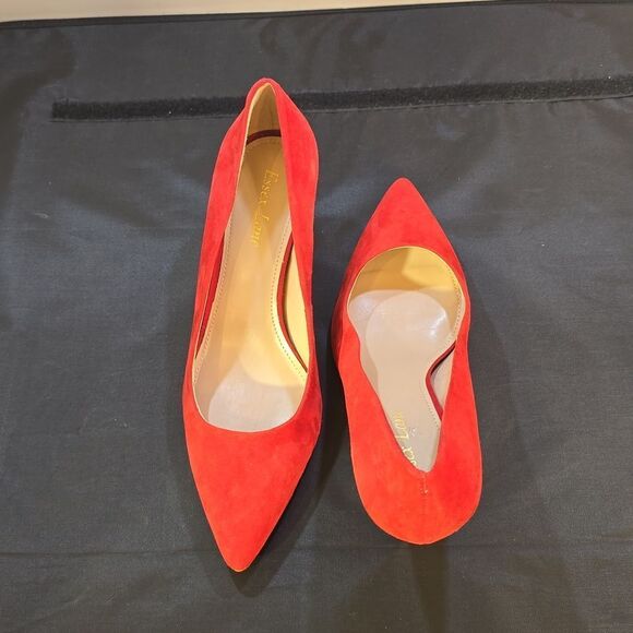 BRAND NEW ESSEX LANE SUEDE EL-DENY POINTED TOE LOW HEEL SLIP-ON PUMP - Picture 4 of 16